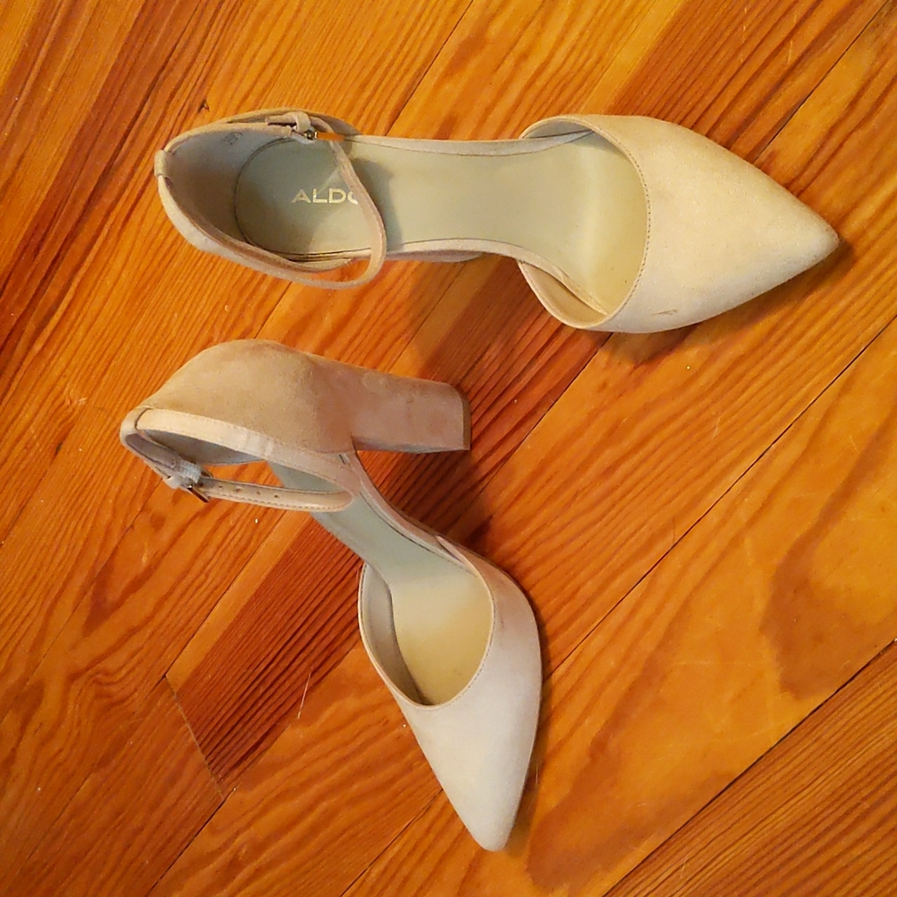Nude Suede Heels